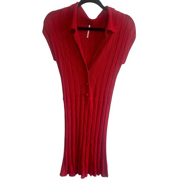 Free People Red Mini Dress - Picture 1 of 4